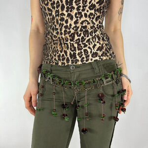 vintage Save The Queen bronze spellout belt